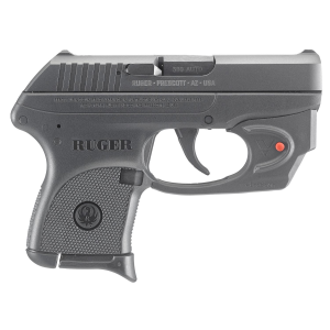 Ruger 3752 LCP w/Laser 380 ACP 6+1 2.75 in Black Steel Barrel, Black Oxide Serrated Steel Slide, Black Polymer Frame, Black Polymer Grip, Viridian E-Series Red Laser, Pistol