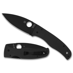 Spyderco Bodacious, Folding Knife, SpyderEdge Serrated Blade, Black G-10 Handle, Matte Finish, Black, 3.66 in Blade Length, CPM-S30V Steel C263GSBK