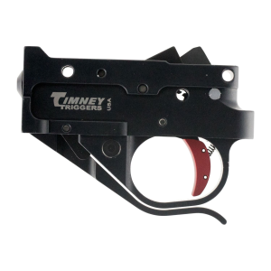 Timney Triggers 10222C Replacement Trigger Single-Stage Curved Trigger with 2.75 lbs Draw Weight & Black/Red Finish for Ruger 10/22