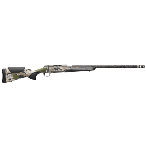 Browning 036034298 X-Bolt 2 Speed SR Full Size 7mm PRC 3+1 24 Black Heavy, Sporter Threaded Barrel, Tungsten Gray Cerakote Drilled & Tapped/X-Lock Mount Steel Receiver, Vari-Tech w/Adj Comb & LOP Ovix Camo Synthetic Stock, Rifle