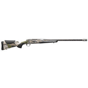 Browning 036034299 X-Bolt 2 Speed SR Full Size 6.8 Western 3+1 24 Black Heavy, Sporter Threaded Barrel, Tungsten Gray Cerakote Drilled & Tapped/X-Lock Mount Steel Receiver, Vari-Tech w/Adj Comb & LOP Ovix Camo Synthetic Stock, Rifle