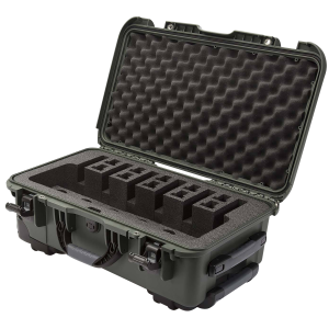 Nanuk 9356UP6 935 6 Up, Pistol Case Olive Polymer w/ Closed-Cell Foam Padding 22 in L x 14 in W x 9 in H Interior Dimensions