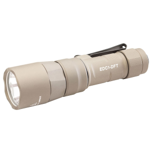 Surefire Everyday Carry Light (EDC-1-DFT), Dual-Fuel Turbo, Flashlight, 650 Lumens, Anodized Finish, Tan DC1-DFT-TN