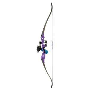 Fin Finder Bank Runner Bowfishing Recurve Package w/Winch Pro Bowfishing Reel Purple 35 lbs RH 81384