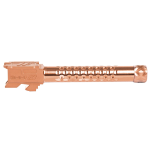 ZEV BBL17OPTTHBRZ Optimized Match 9mm Luger, Compatible w/Glock 17 Gen1-4, 4.49 in Bronze PVD 416R Stainless Steel Dimpled/Threaded Barrel