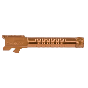 ZEV BBL19OPTTHBRZ Optimized Match Grade 9mm Luger, Compatible w/ Glock 19 Gen1-4, 4.02 in Bronze DLC 416R Stainless Steel Dimpled/Threaded Barrel