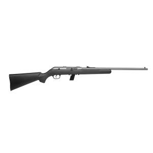 Savage Arms 31000 64 FSS 22 LR Caliber with 10+1 Capacity, 21 in Barrel, Matte Stainless Metal Finish, Matte Black Synthetic Stock & No AccuTrigger Right Hand (Full Size), Rifle
