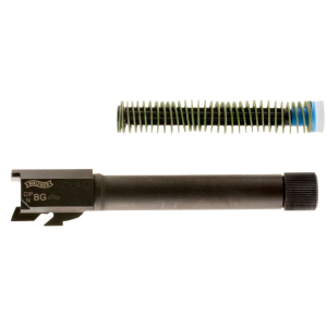 Walther Arms 281329710 Threaded Barrel Kit 9mm Luger 4.60 in Black Finish Steel Material with Polygonal Rifling for Walther PPQ M2