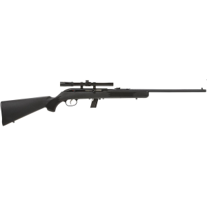 Savage Arms 40000 64 FXP 22 LR Caliber with 10+1 Capacity, 21 in Barrel, Matte Blued Metal Finish, Matte Black Synthetic Stock & No AccuTrigger Right Hand (Full Size) Includes 4x15mm Scope, Rifle