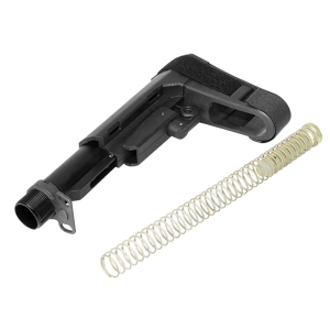 CMMG 55CA9F7 RipBrace Kit 6 Position Black Synthetic with Fastback & P3 Technology for AR-Platform