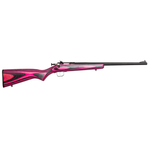 Crickett KSA2225 Youth 22 LR 1rd 16.12 in Blued Barrel & Receiver, Fixed Front/Adjustable Rear Peep Sights, Pink/Black Laminate Stock w/11.5 in LOP, Rebounding Firing Pin Safety, Rifle