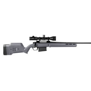 Magpul MAG931GRY Hunter American Stock Fixed with Aluminum Bedding & Adjustable Comb Stealth Gray Synthetic for Ruger American SA