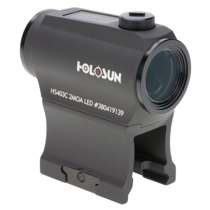 Holosun HS403C 403 Black Anodized 1 x 20 mm 2 MOA, Red Dot Sight