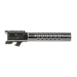 ZEV BBL19OPTDLC Optimized Match Grade 9mm Luger, Compatible w/Glock 19 Gen1-4, 4.02 in Black DLC 416R Stainless Steel Dimpled Barrel