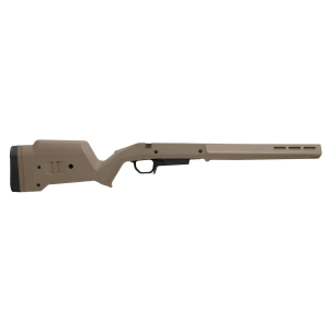 Magpul MAG1207FDE Hunter American Stock FDE Adjustable Synthetic Stock with Aluminum Chassis for Short Action Ruger American Right Hand Includes STANAG Mag Well