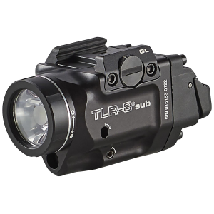 Streamlight 69411 TLR-8 Sub Gun Light with Red Laser Black Anodized 500 Lumens White LED Glock 43X