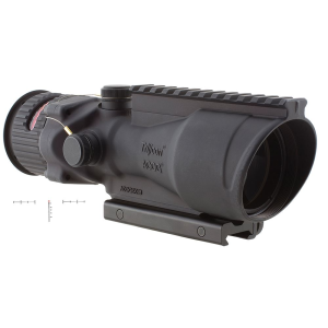 Trijicon 100006 ACOG Black Hardcoat Anodized 6x 48mm Illuminated Red Chevron 50 BMG Reticle,, Rifle Scope