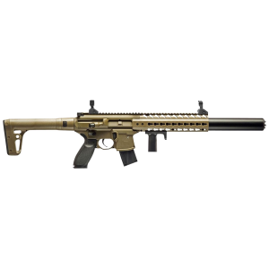 Sig Sauer Airguns AIRMCX177G2FDE MCX Air Gen 2 CO2 177 Pellet 18 in 30rd, FDE, M-LOK Handgaurd, Flat Trigger, C02 Storage QD Stock, Reduced Angle Grip, Flip Up Sights
