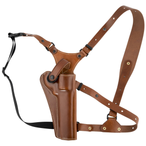 Galco GA128 Great Alaskan Size Fits Chest Up To 54 in Tan Leather Shoulder/Torso Strap Fits Ruger GP100 Fits S&W L Frame Right Hand, Holster