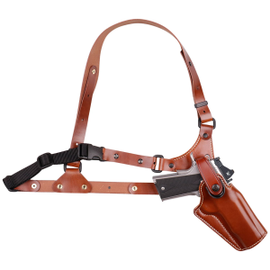 Galco GA186 Great Alaskan Size Fits Chest Up To 54 in Tan Leather Shoulder/Torso Strap Fits Ruger Alaskan Fits S&W N Frame Right Hand, Holster