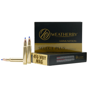 Weatherby B416350TTSX Select Plus 416WthbyMag 350gr Barnes Tipped TSX Lead Free 20 Per Box/10 Case Centerfire, Rifle Ammunition
