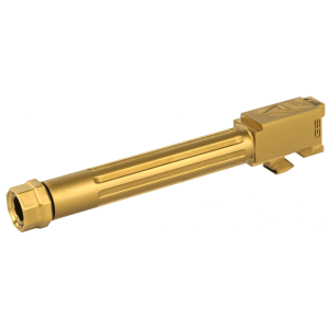 Agency Arms Mid Line Barrel MLG17G5T-FTIN, 9MM, Titanium Nitride Finish, Threaded And Fluted, Fits Glock 17 Gen 5 MLG17G5T-FTIN