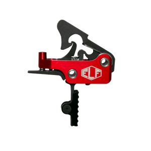 Elftmann Tactical Apex, Adjustable Trigger, Large Pin, Straight with Black Shoe, Fits AR-15, Anodized Finish, Red APEX-170-B-S