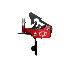 Elftmann Tactical Apex, FA, Adjustable Trigger, Straight with Black Shoe, Fits AR-15, Anodized Finish, Red APEX-B-S-FA