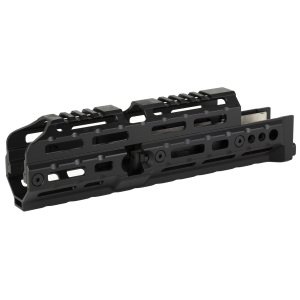 Midwest Industries MIAKALPHA100 Alpha Drop-in Aluminum Black Hardcoat Anodized 5 Slot Picatinny Rail AK-Platform 10 in Long Compatible w/M-LOK