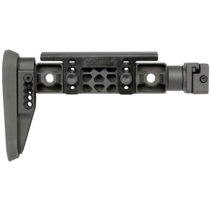 Midwest Industries MIALPHAFBSF Alpha Fixed Beam Black Synthetic Side Folding Stock with Adjustable Cheekrest, Compatible w/ 1913 Picatinny Rail Adapter
