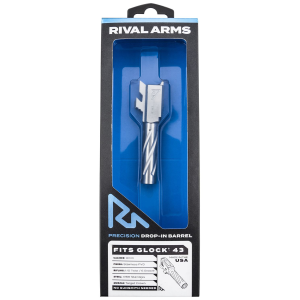 Rival Arms RARA20G301D Precision V1 Drop-In Barrel 9mm Luger 3.41 in Stainless PVD Finish 416R Stainless Steel Material for Glock 43, 43X
