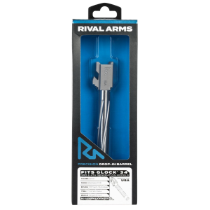 Rival Arms RA20G701D Precision V1 Drop-In Barrel 9mm Luger 5.31 in Stainless PVD Finish 416R Stainless Steel Material for Glock 34 Gen3-4