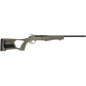 Rossi SSP1OD Tuffy Single Shot 410 Gauge with 18.50 in Barrel, 3 in Chamber, 1rd Capacity, Matte Black Metal Finish & OD Green Fixed Thumbhole with Shell Holder Stock Right Hand (Youth), Shotgun