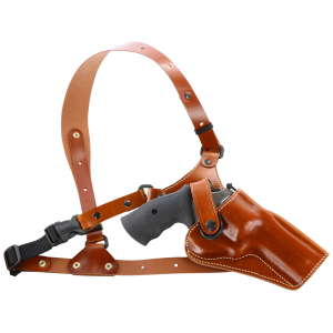 Galco GA194 Great Alaskan Size Fits Chest Up To 54 in Tan Leather Shoulder/Torso Strap Fits Ruger RedHawk Fits Ruger GP100 Right Hand, Holster