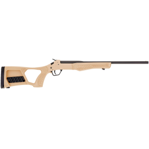 Rossi SSP1TAN Tuffy Single Shot 410 Gauge with 18.50 in Barrel, 3 in Chamber, 1rd Capacity, Matte Black Metal Finish & Tan Fixed Thumbhole with Shell Holder Stock Right Hand (Youth), Shotgun