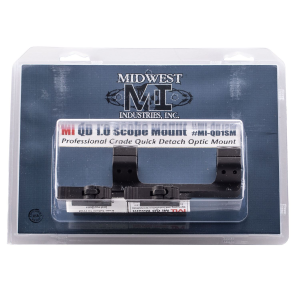 Midwest Industries MIQD1SM 1 in QD Scope Mount/Ring Combo Black Hardcoat Anodized