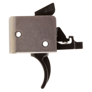 CMC Triggers 93502 Drop-In Two-Stage Curved Trigger with 2-4 lbs Draw Weight & Black/Silver Finish for AR-15/AR-10