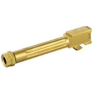 Agency Arms Mid Line Barrel MLG19G5T-FTIN, 9MM, Titanium Nitride Finish, Threaded And Fluted, Fits Glock 19 Gen 5 MLG19G5T-FTIN