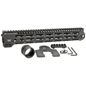 Midwest Industries MIG4M13375 Tactical G4M Handguard AR-15 Black Hardcoat Anodized Black 13.3 in 6061-T6 Aluminum M-LOK