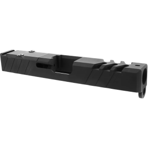 TacFire Replacement Slide 40 S&W Graphite Black Cerakote Stainless Steel with Optics Cut & Slide Ports for Glock 23 Gen3