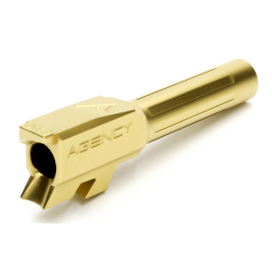 Agency Arms Mid Line Barrel MLG43FTIN, 9MM, Titanium Nitride Finish, Fluted, Fits Glock 43 MLG43FTIN