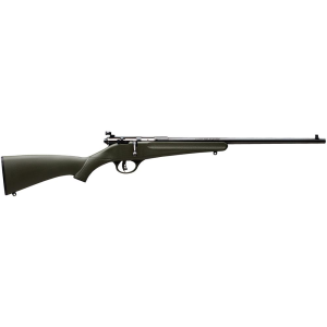 Savage Arms 13790 Rascal 22 LR Caliber with 1rd Capacity, 16.12 in Barrel, Blued Metal Finish & Green Synthetic Stock Right Hand (Youth), Rifle