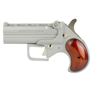 Old West Big Bore, Derringer, 38 Special, 3.5 in Barrel, Alloy Frame, Satin Finish, Silver, Rosewood Grips, Fixed Sights, 2 Rounds BBG38SR
