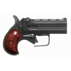 Old West Big Bore, Derringer, 9MM, 3.5 in Barrel, Alloy Frame, Matte Finish, Black, Rosewood Grips, Fixed Sights, 2 Rounds BBG9BR