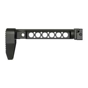 Midwest Industries MISTAPSFLWS Buttstock with Folding Adaptor Black Steel with Minimalistic Butt Plate