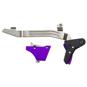 Timney Triggers Alpha Competition Trigger, Anodized Finish, Purple, Fits Gen 3 & Gen 4 - G17, G19, G22, G23, G34 ALPHA GLOCK 3-4 - PURPLE
