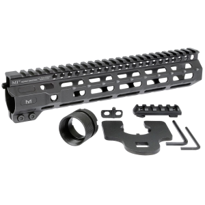 Midwest Industries MICRM105 Combat Black Hardcoat Anodized 6061-T6 Aluminum 10.50 in Picatinny/M-LOK