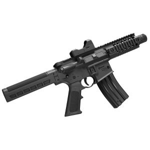 Crosman CFAA4PX Full Auto CO2 177 BB 25rd Overall Black with No Brace Includes Red Dot