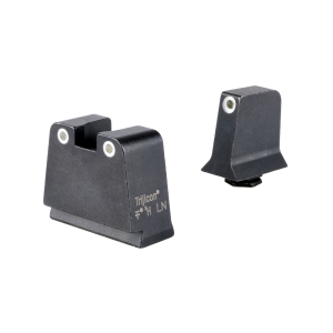 Trijicon Suppressor/Optic Height, Night Sights, White Front with White Rear & Green Lamps, For Glock 42,43,43X,48 GL243-C-601140