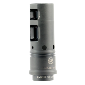 SureFire SFMB7625824 SOCOM Muzzle Brake Black DLC Stainless Steel with 5/8 in-24 tpi Threads for 7.62mm AR-10